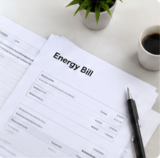Realistic energy bill practice document